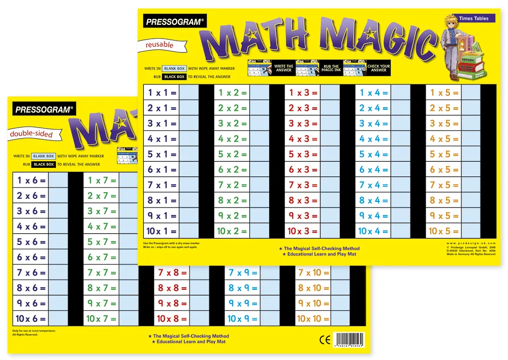TimeTEX Magic Board "Mathematics" Engelsk Liten 1 x 1