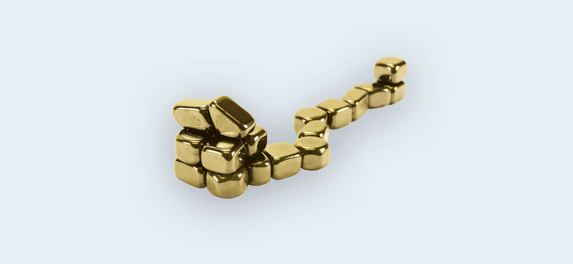 Magnetische Steine in Gold