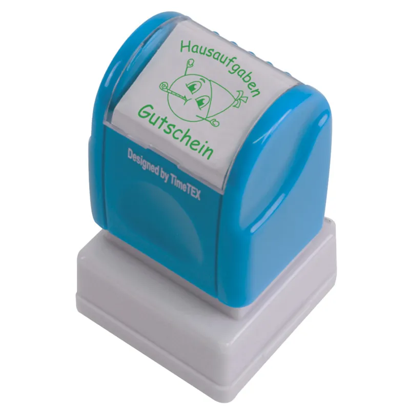 Ștampilă serigrafică "Perpetuum", "Hausaufgaben-Gutschein (scutire de la temă)", în germană