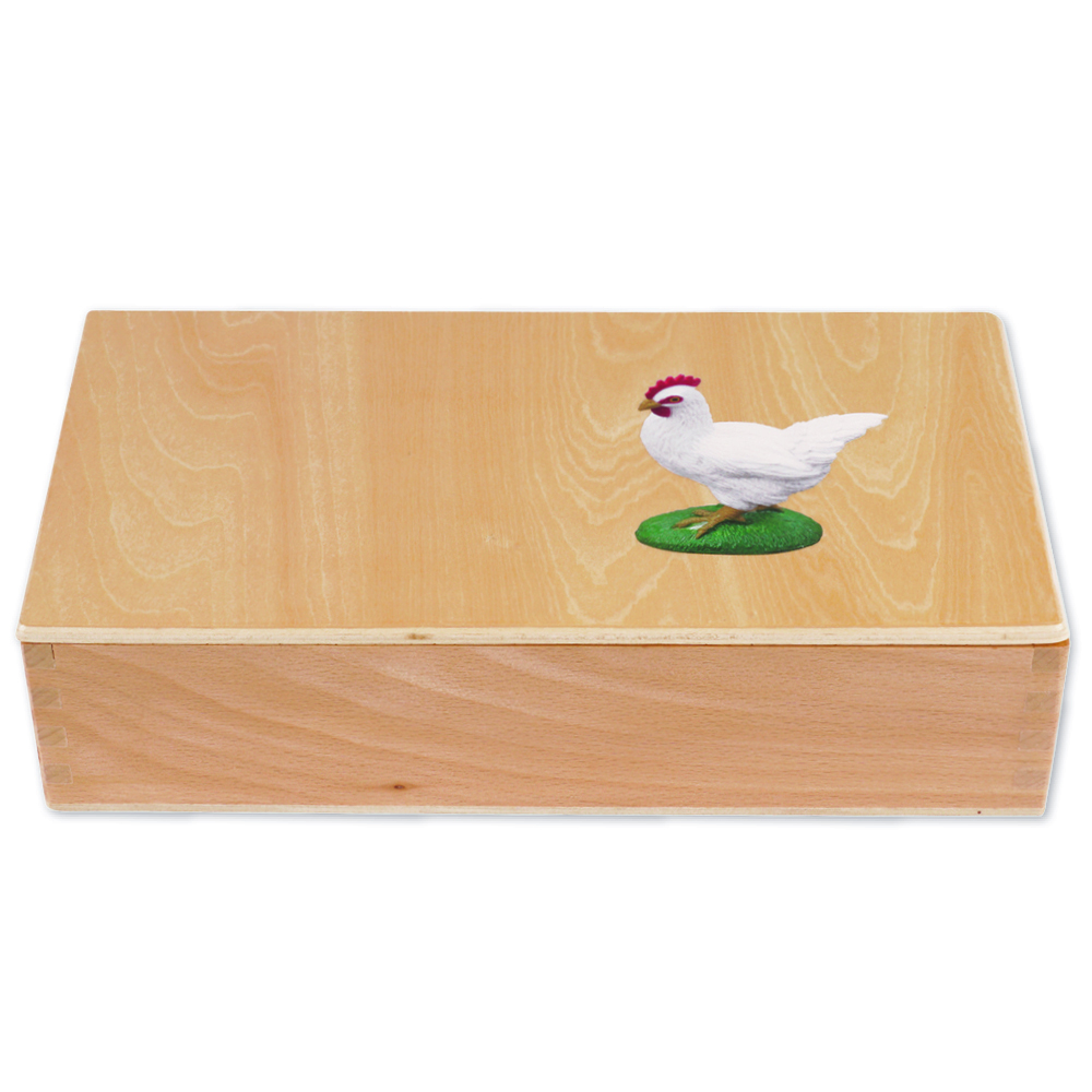 TimeTEX - Ciclul de viață la găini, în cutie din lemn "Montessori Premium" TimeTEX - Ciclul de viață la găini, în cutie din lemn "Montessori Premium"