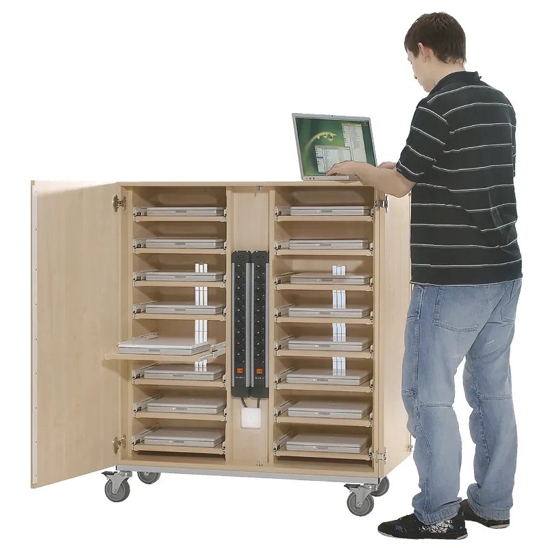 Laptop- und Tablet-Rollschrank, 16 Auszüge