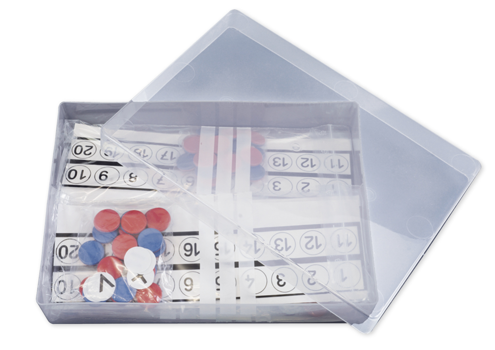 Satz Rechenleisten/Plättchen-Sets Zahlenraum bis 20, in Box, 198-tlg.