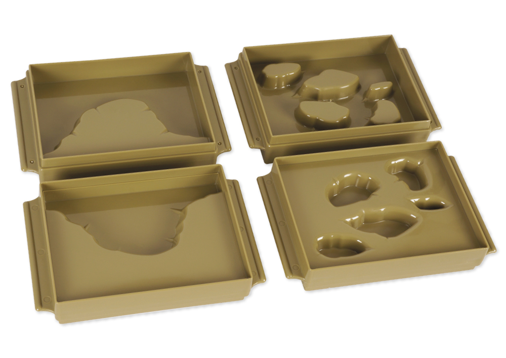 TimeTEX Schalen Land und Wasserformen, 10 Stück "Montessori Premium"