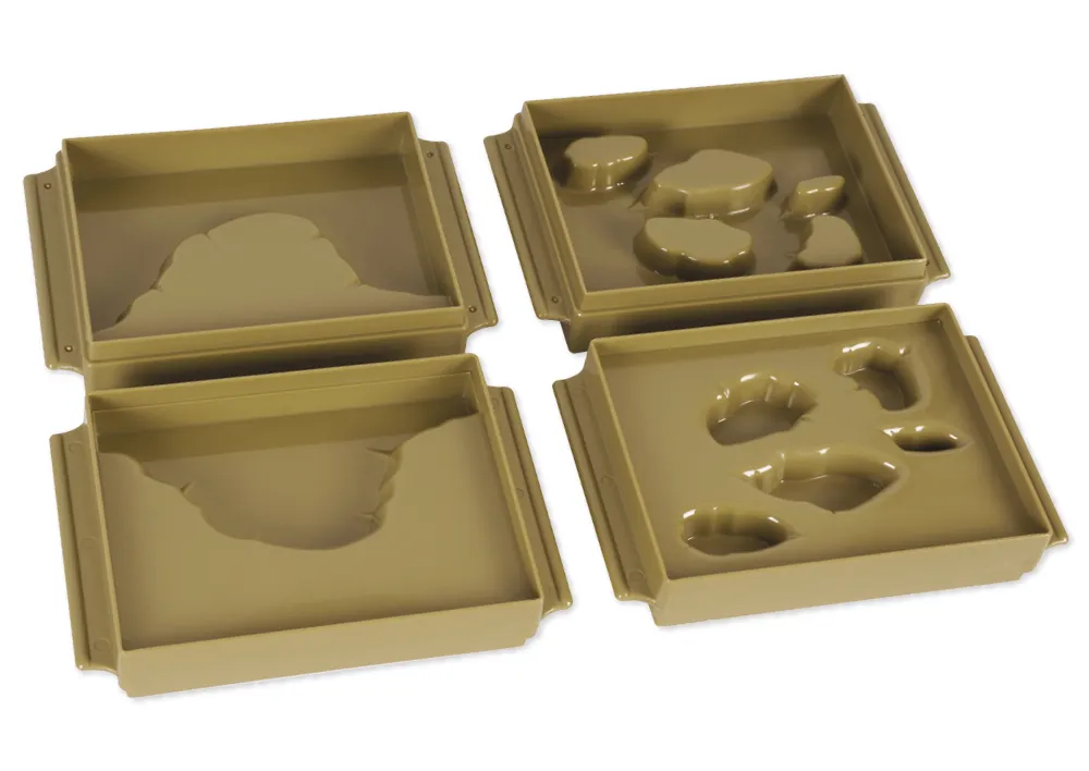 TimeTEX skålar land och vatten former, 10 stycken "Montessori Premium"