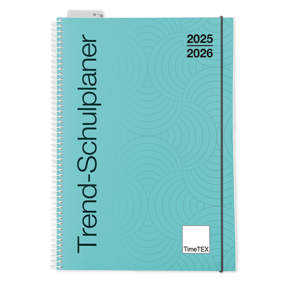 TimeTEX Trend-Schulplaner A5, 2025/2026, lagune