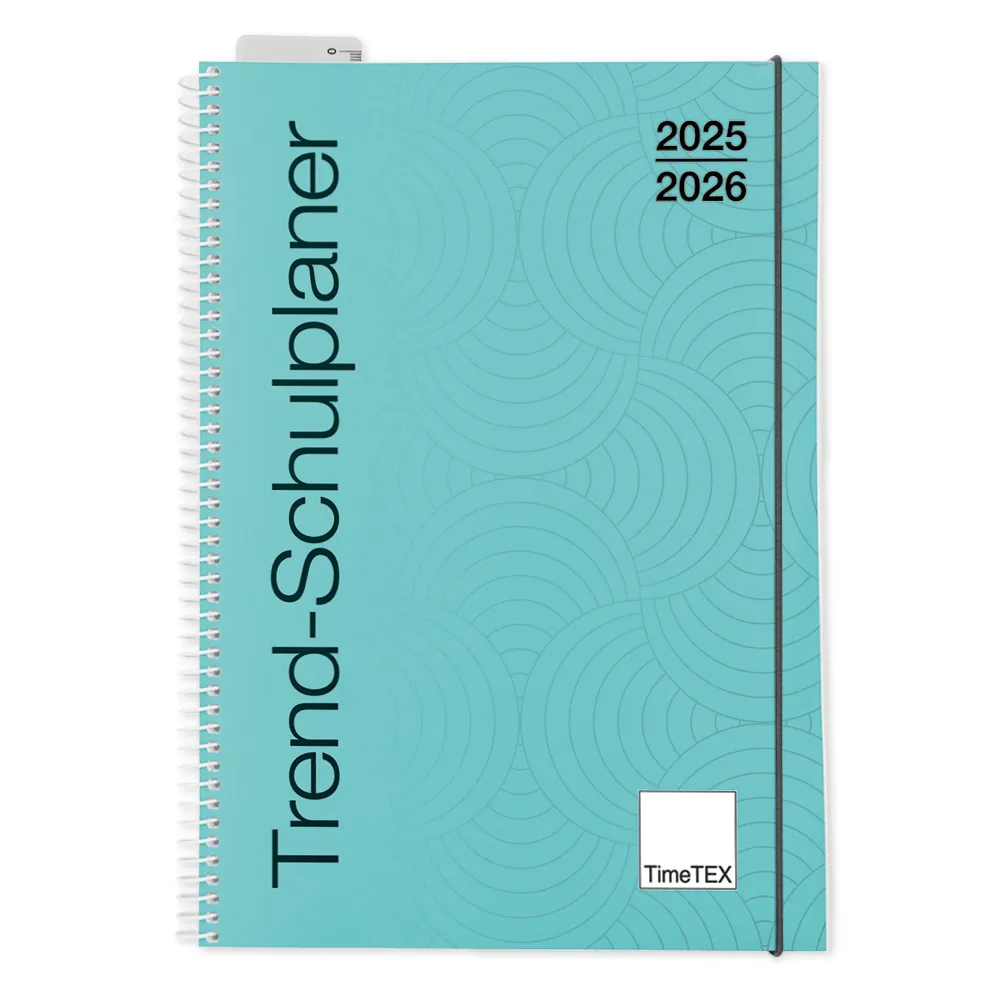 TimeTEX Trend-Schulplaner A5, 2025/2026, lagune