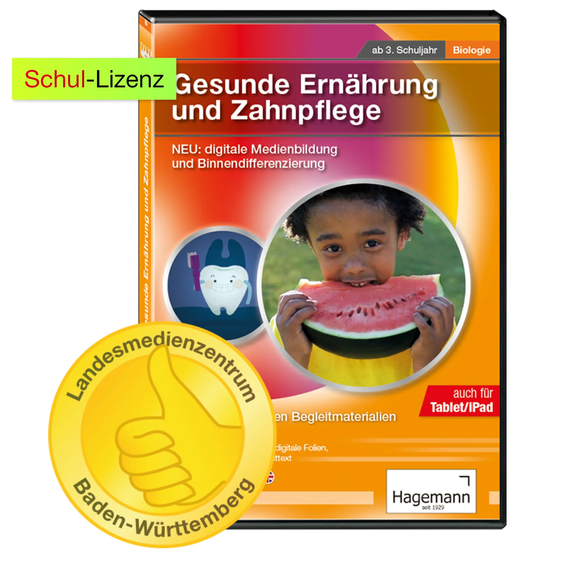 Didaktische DVD "Gesunde Ernährung und Zahnpflege", tabletfähig