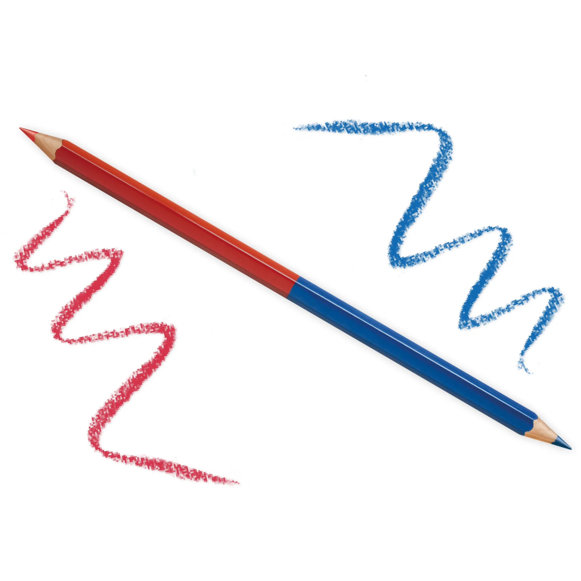 LYRA Silbenstift mit Doppelspitze rot/blau, 6-kant, 6,8 mm ø