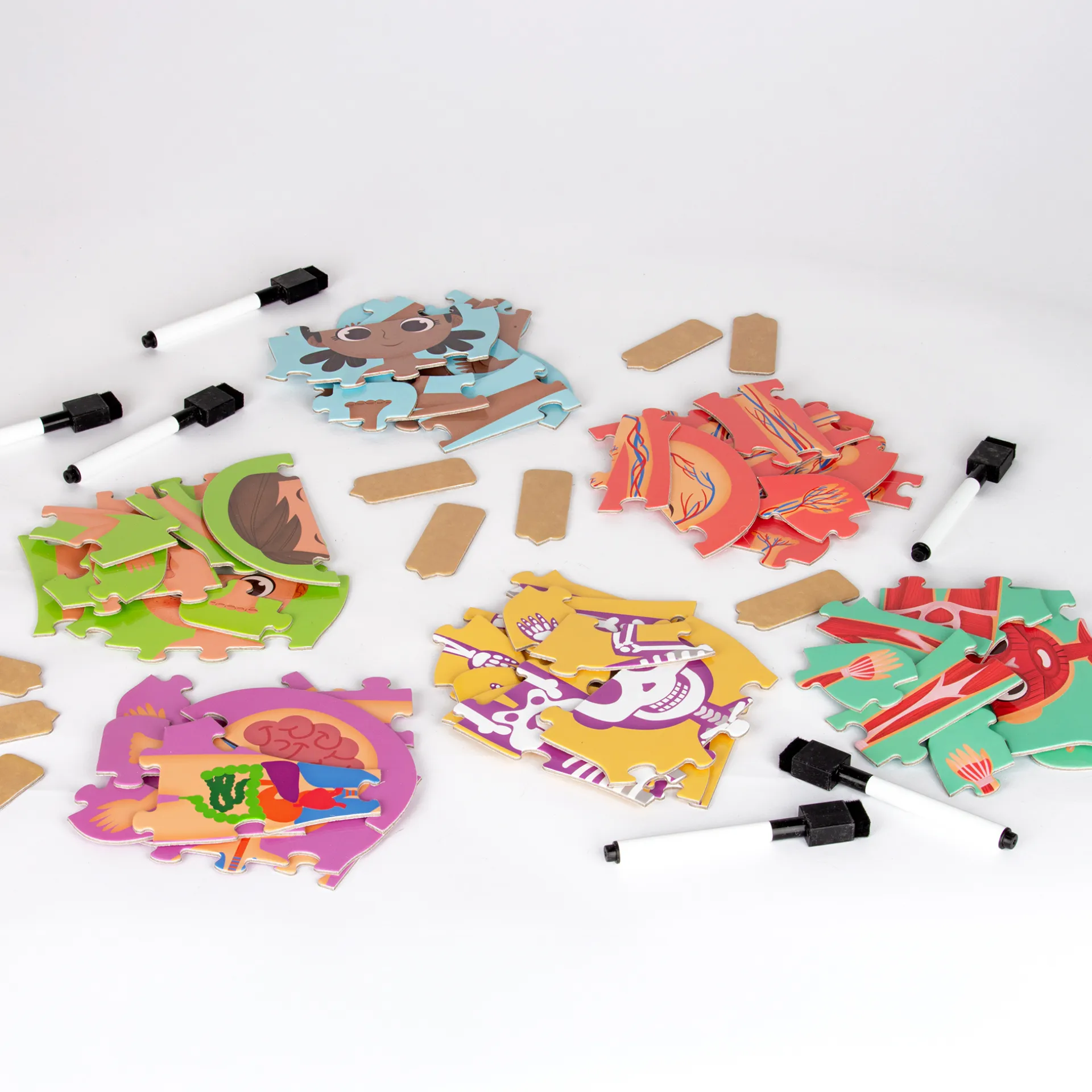 Læringsspil "Opdag din krop", 100 dele