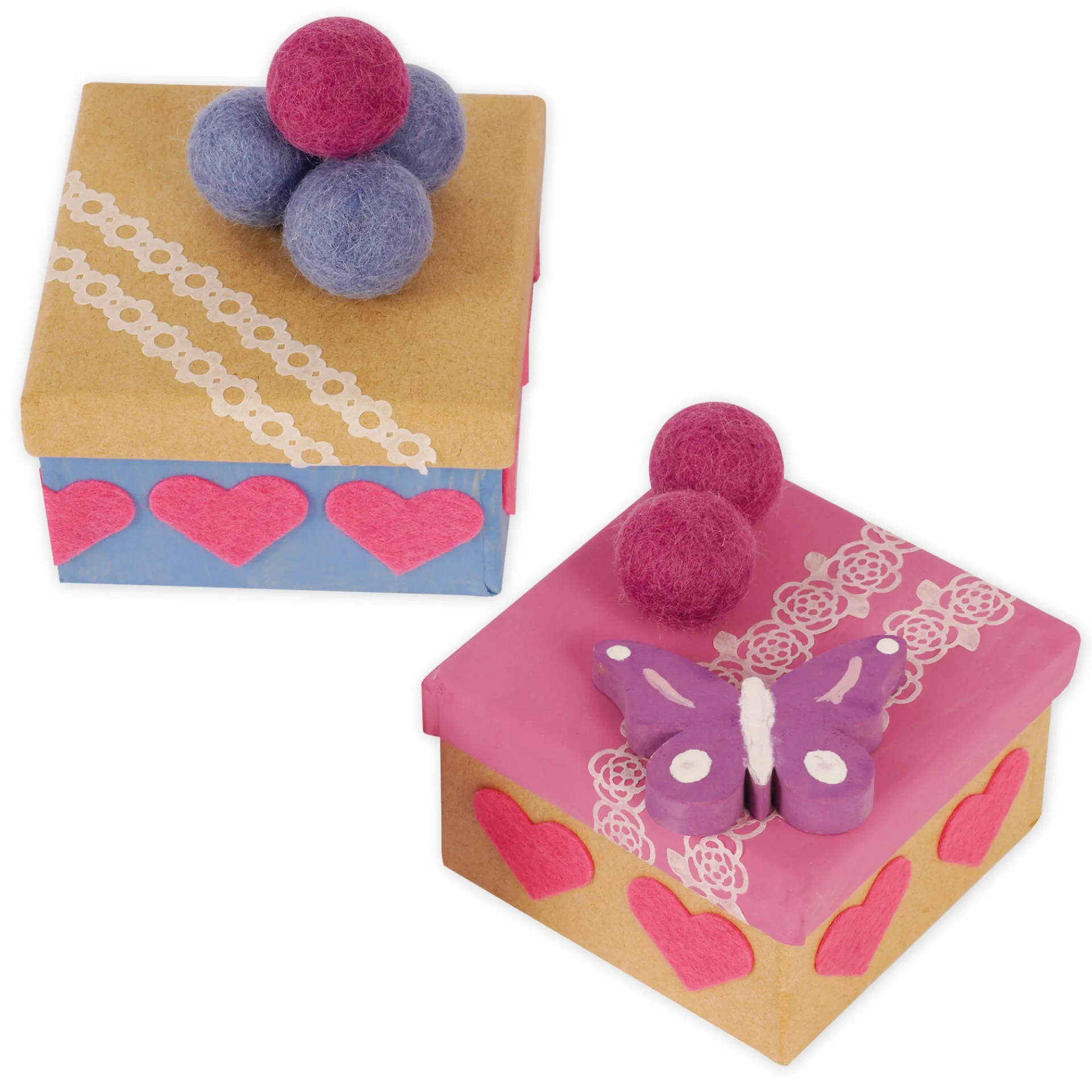 Pappboxen eckig, 10 Stück