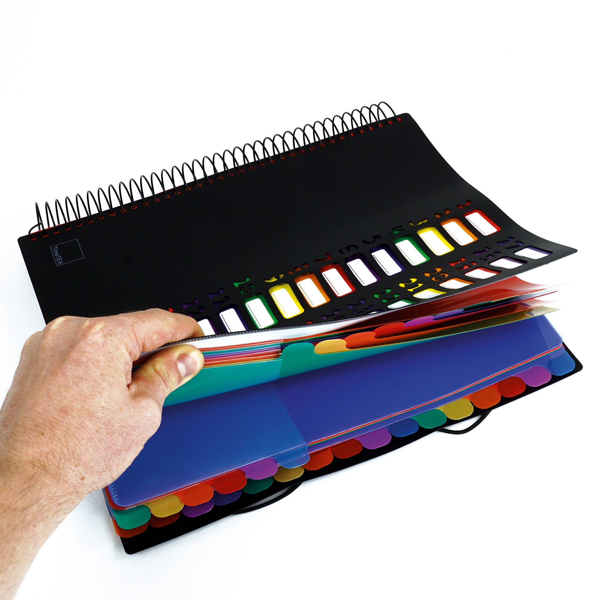 Teczka stołowa TimeTEX, wieloprzedziałowa, 1-32 A4, kolorowa, z gumowym zamknięciem