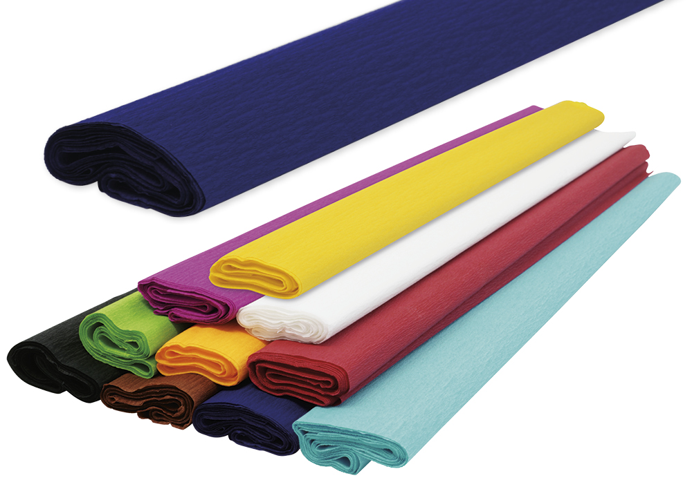 Krepppapier, 10 Rollen à 0,5x2,5 m