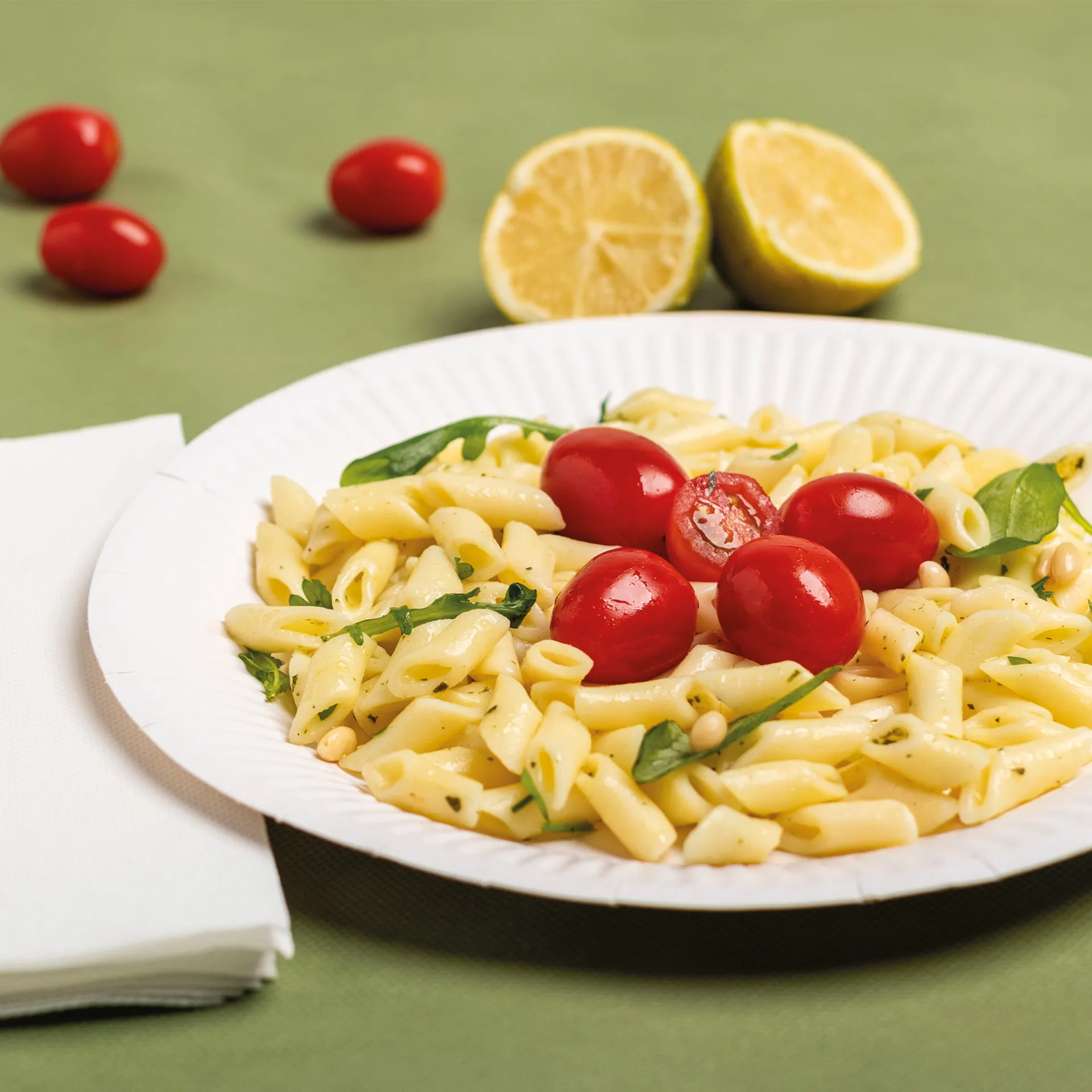 Kartonnen borden, wit, 23 cm  ø, set 50 stuks