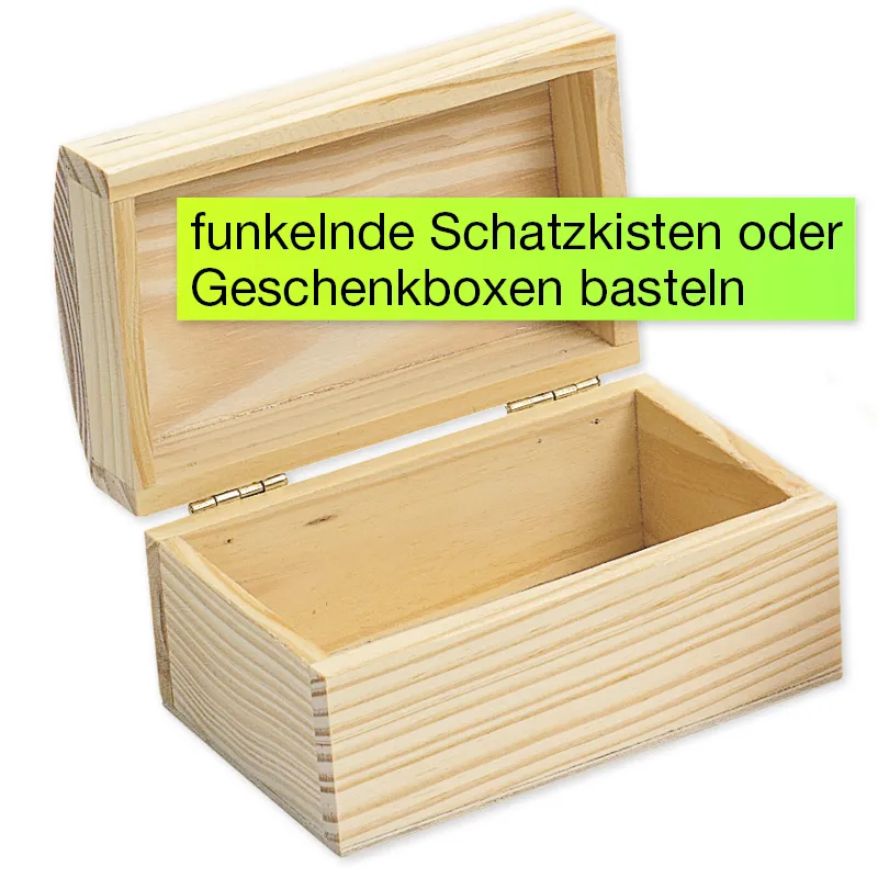 Holztruhen zum Bemalen, 12 Stück