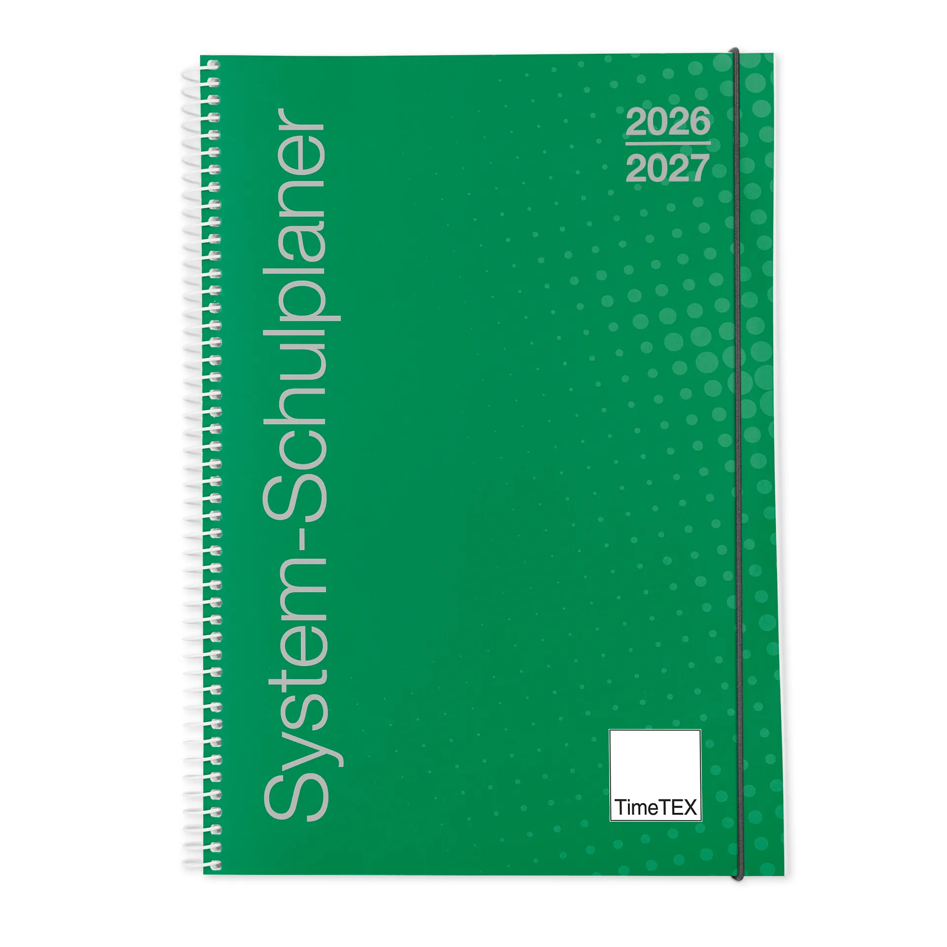 System-Schulplaner-Set 2026/2027 A5, grün, mit Klick-Schutz-Cover