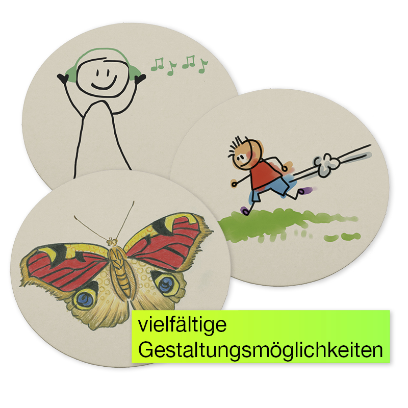 Blanko Bierglasuntersetzer rund, 100 Stück 