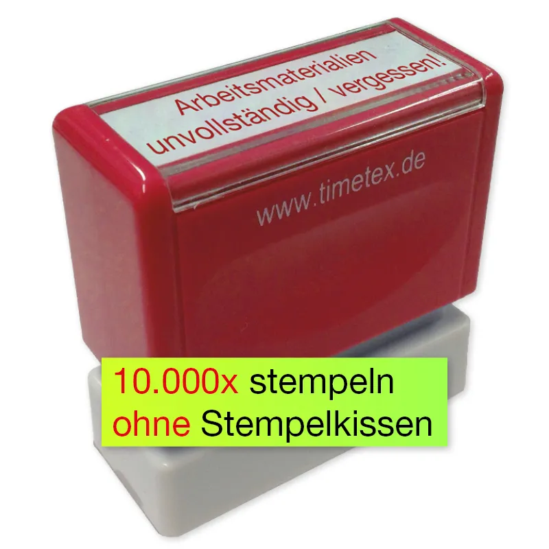 Trykpude stempel "Perpetuum", "Arbeitsmaterialien"