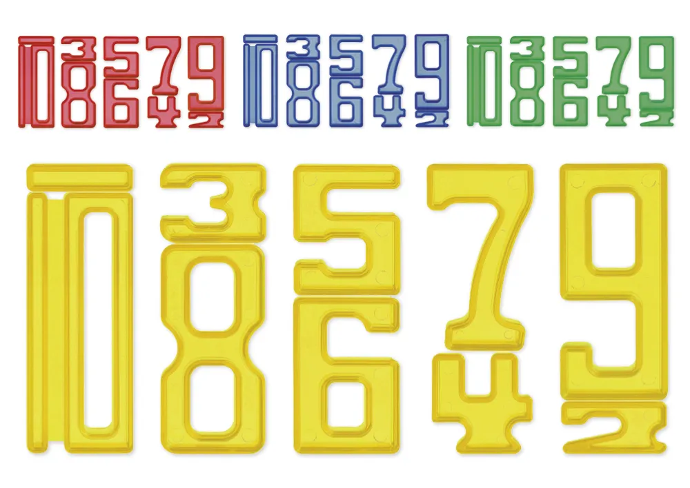 TimeTEX Getallen-bouwstenen "getal op getal", 35-delige set