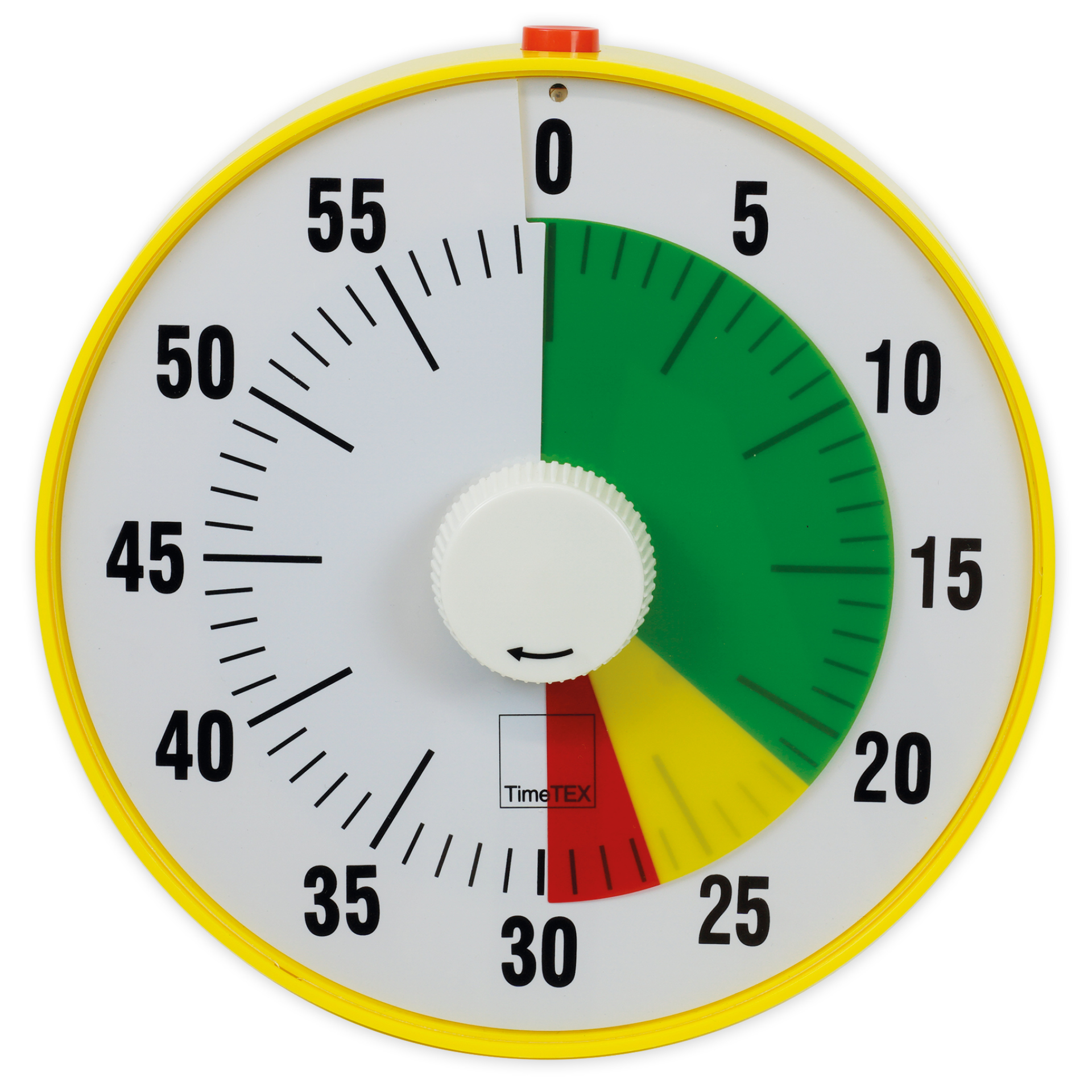 TimeTEX Zeitdauer-Uhr "lautlos" L, 19 cm ø, mit Ampelscheibe + Pausentaste