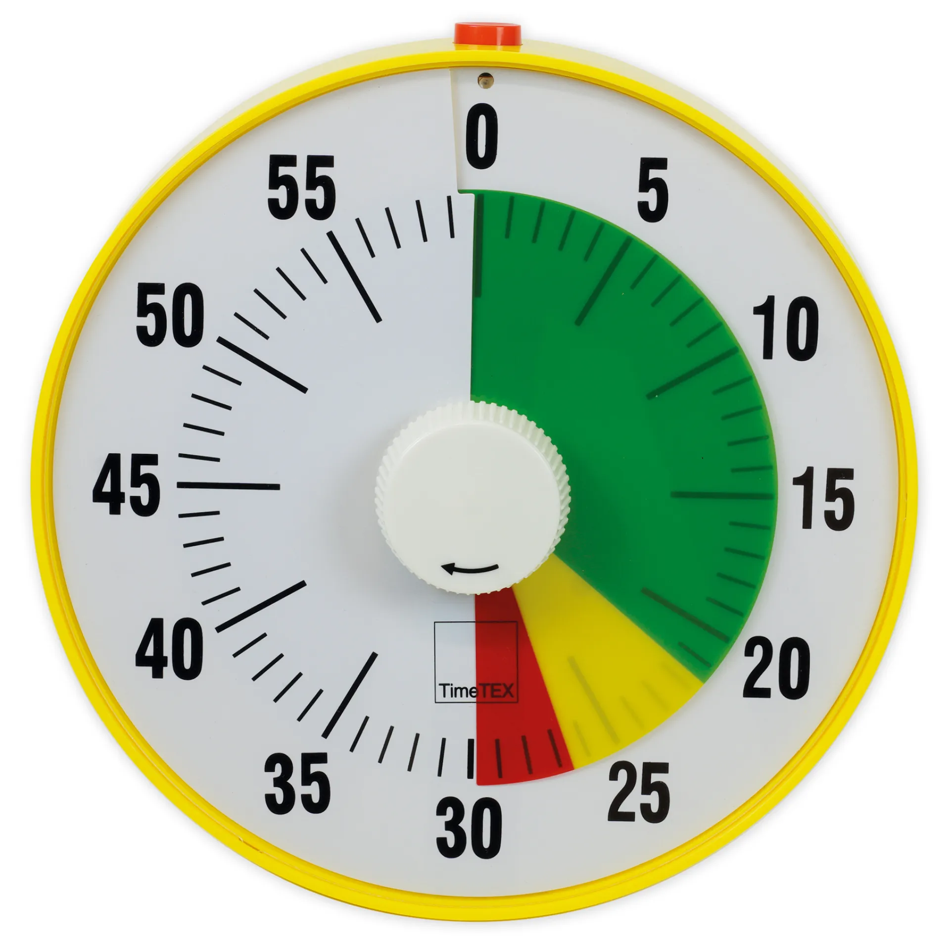 TimeTEX Zeitdauer-Uhr "lautlos" L, 19 cm ø, mit Ampelscheibe + Pausentaste