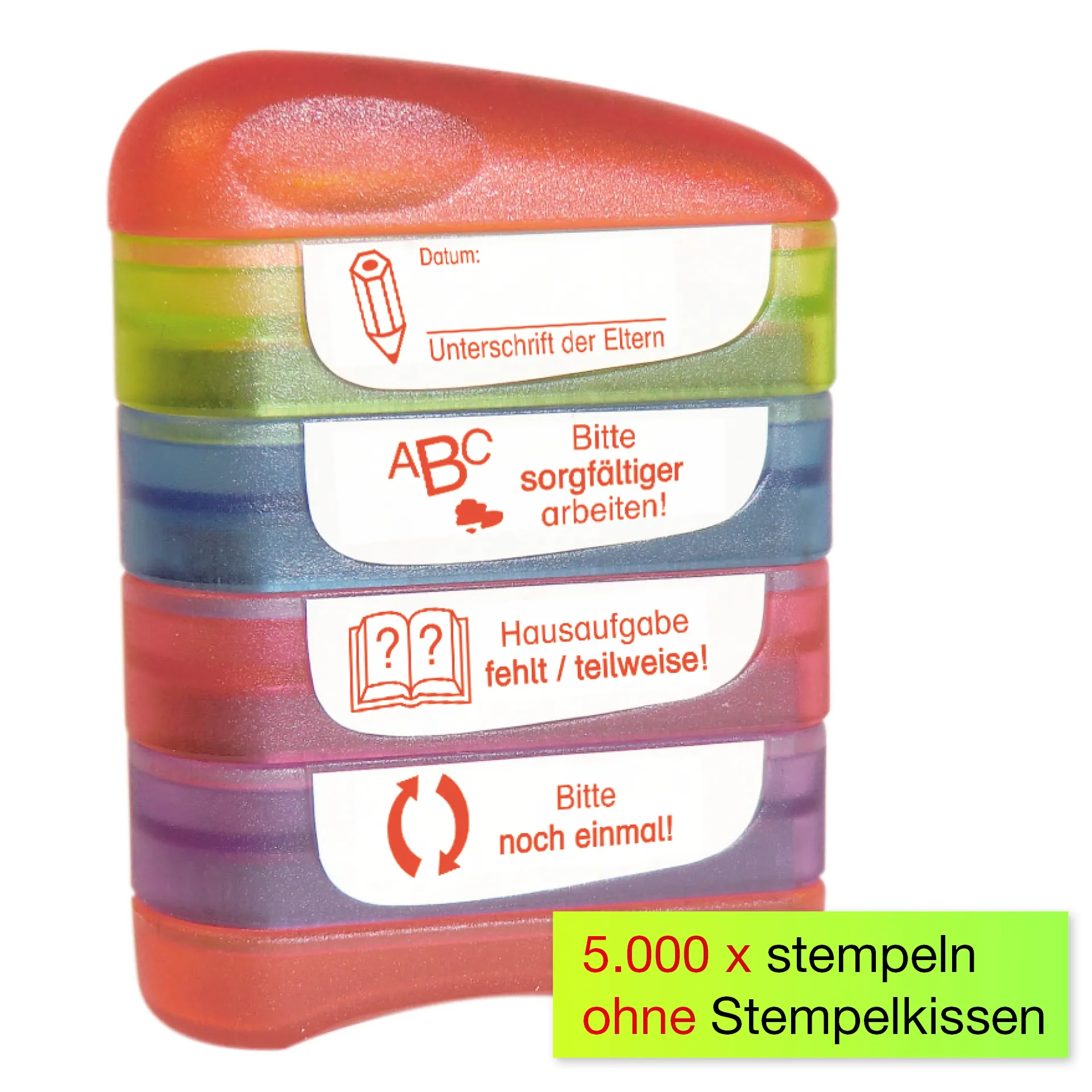 Siebdruck-Stempel "Perpetuum", 4 in 1, "Unterschrift"