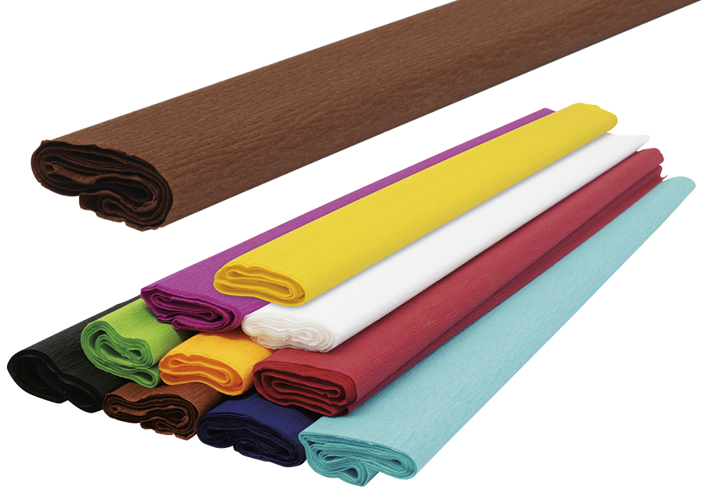 Krepppapier, 10 Rollen à 0,5x2,5 m