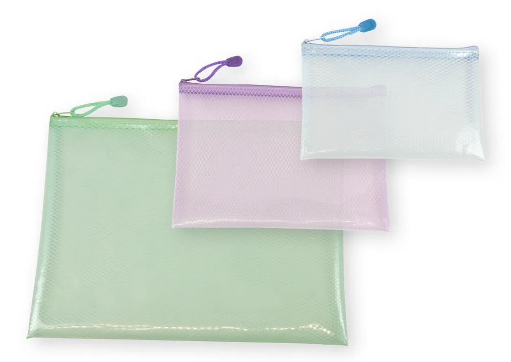 Set de 3 pochettes de rangement TimeTEX, couleurs pastel