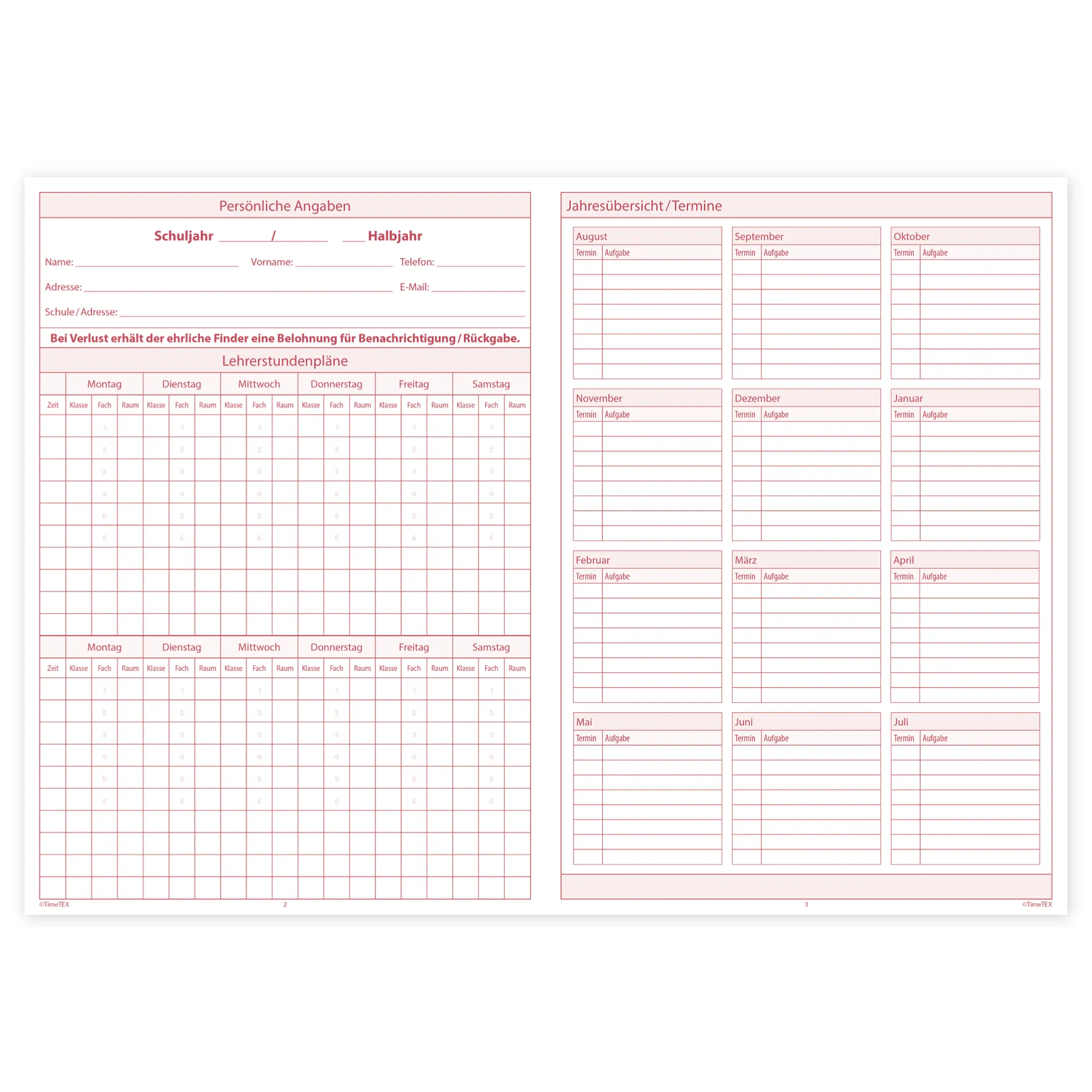TimeTEX Heft To-Do-Listen A4, 32 Seiten