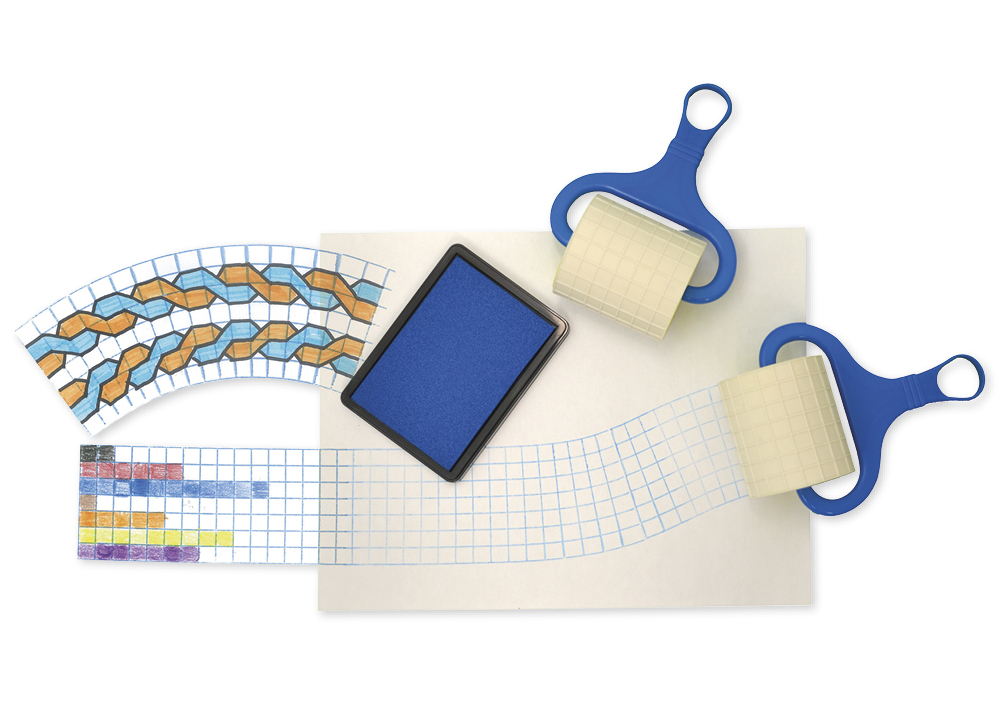 Set Kästchen-Rollstempel, 3-tlg.