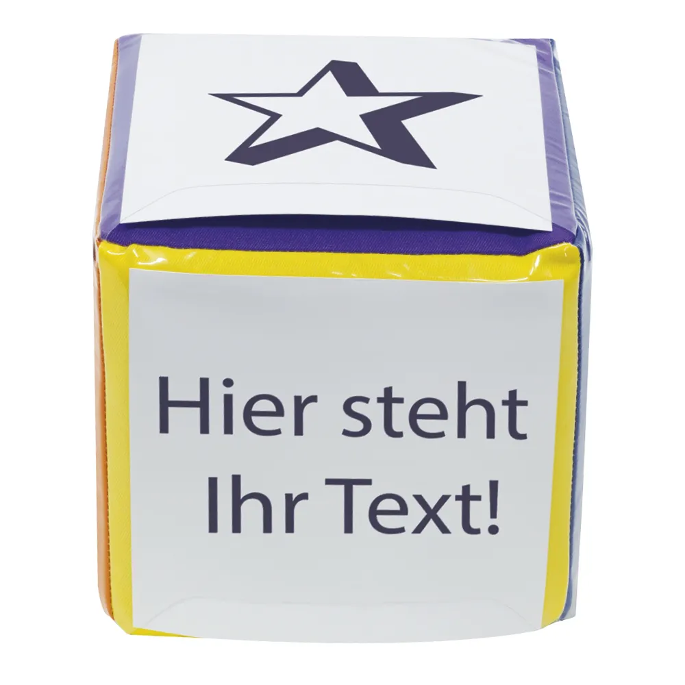 Blanka tärningar med fickor 10 cm