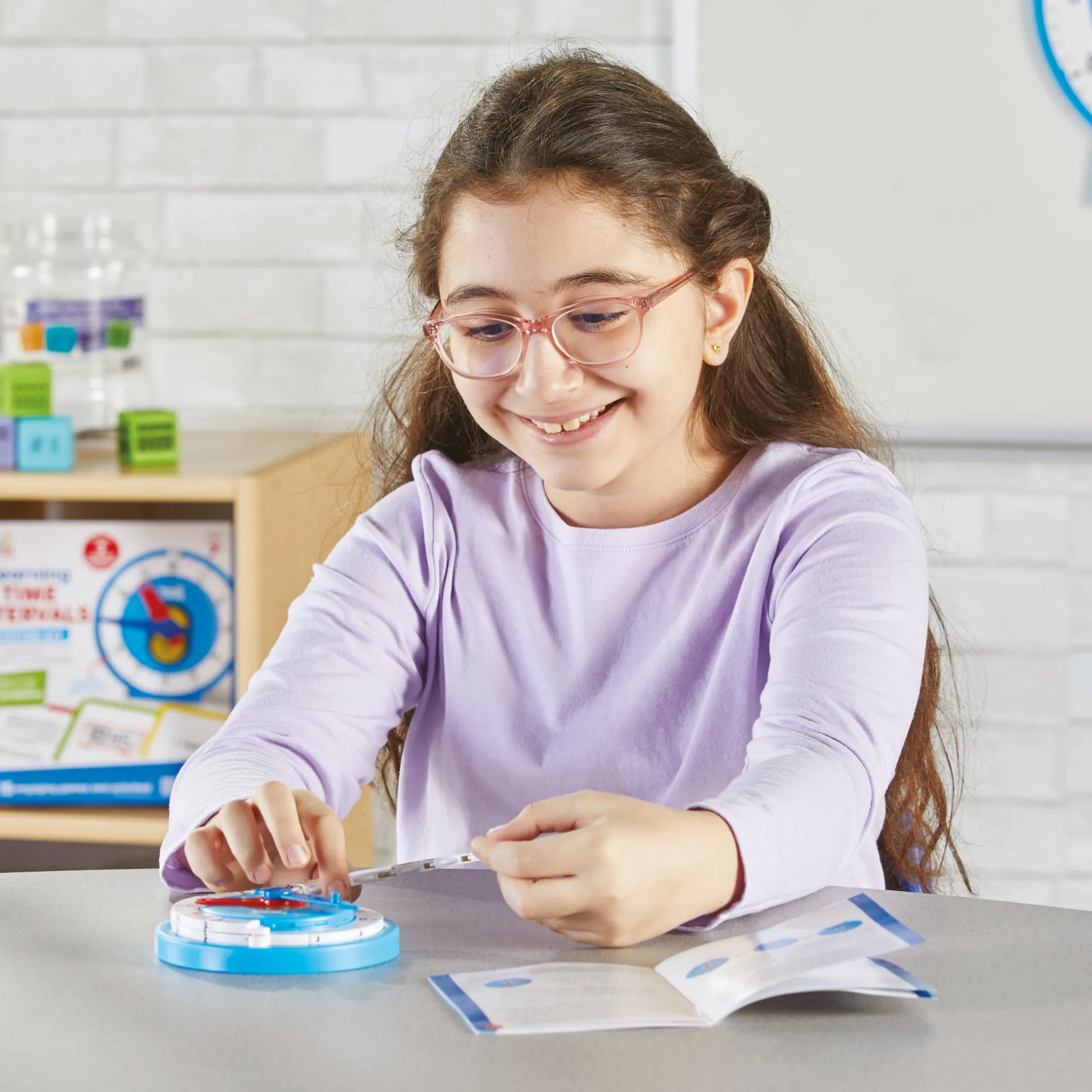 Leerlingklok met getallenlijn, 11 cm  ø