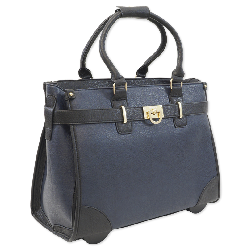 Trolley-Handtasche "Bellissima", schwarz-blau