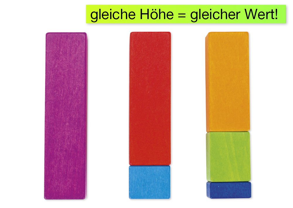 Rechenstäbe in Regenbogenfarben, 100-tlg.