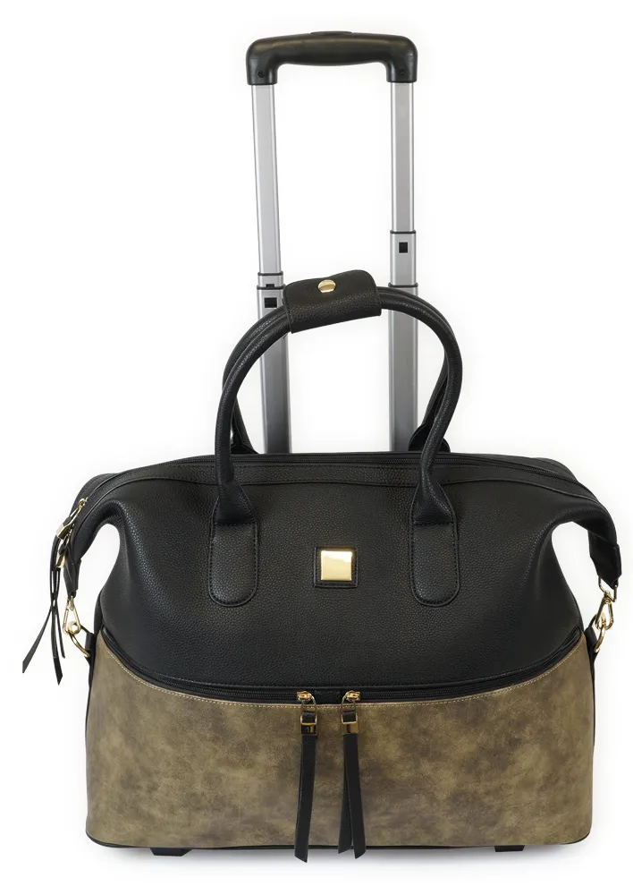 TimeTEX Handtaschen-Trolley "Bella", schwarz-gold