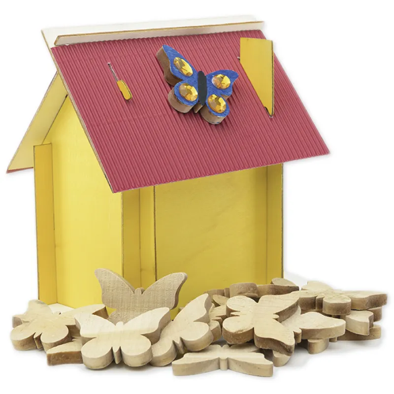 Schmetterlinge aus Holz, klein, 20 Stück