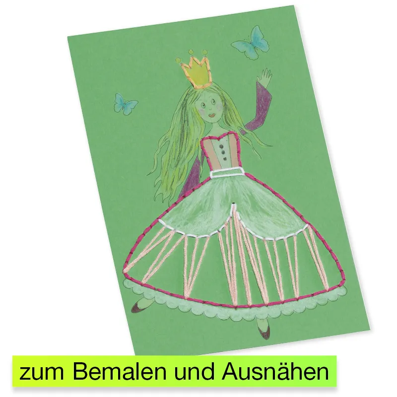 Ausnähkarten farbig mit Motiv, 11x17 cm, 50 Stück