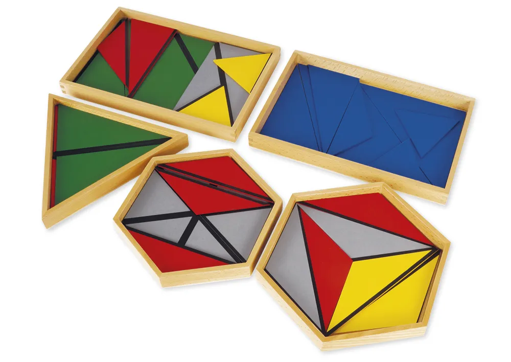 5 boîtes de triangles constructeurs TimeTEX « Montessori Premium »