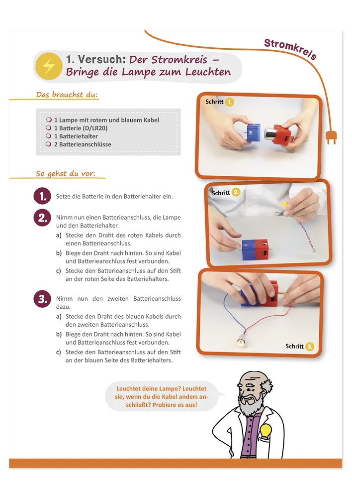 Experimentier-Set "Strom und erneuerbare Energien", 47-tlg.