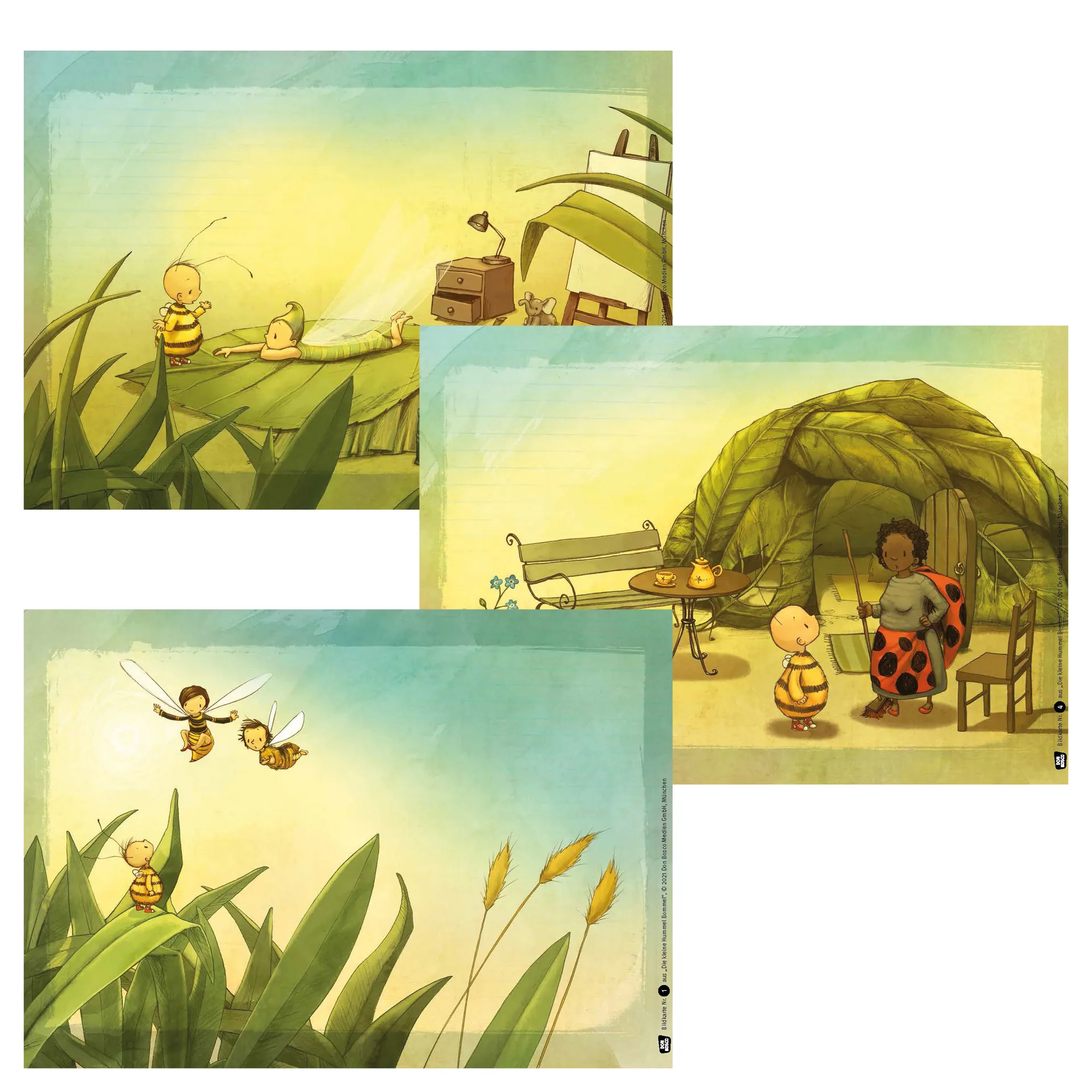 Bildergeschichten-Karten "Die kleine Hummel Bommel", 12-tlg.