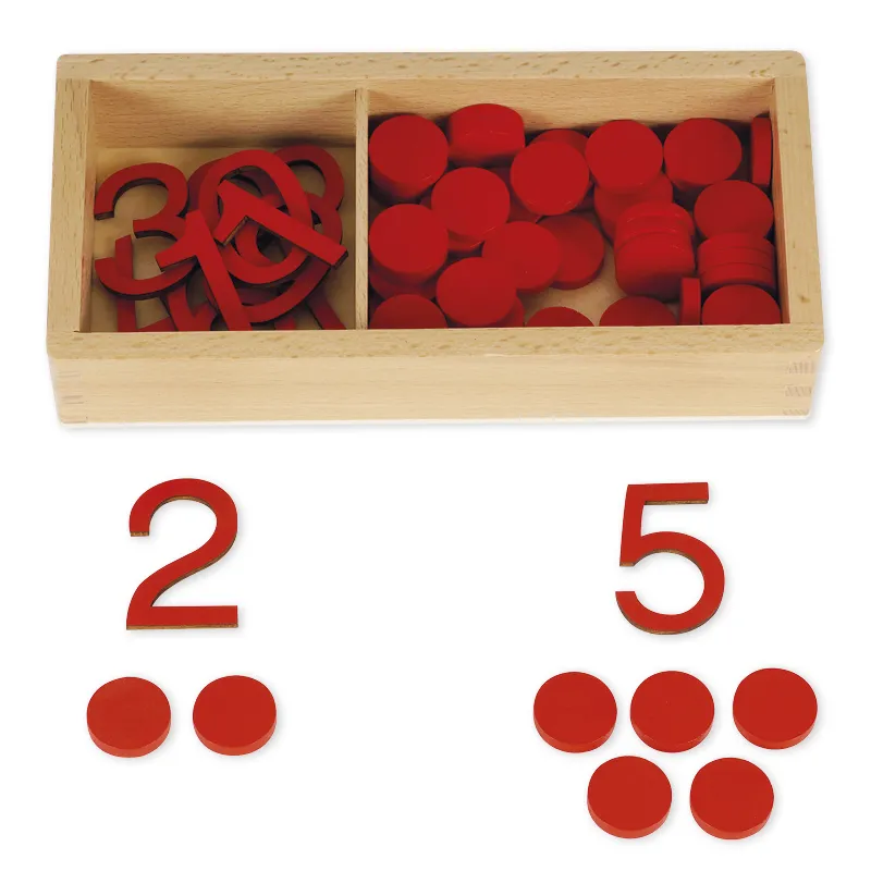 TimeTEX Krabička s číslicemi a knoflíky, "Montessori Premium"