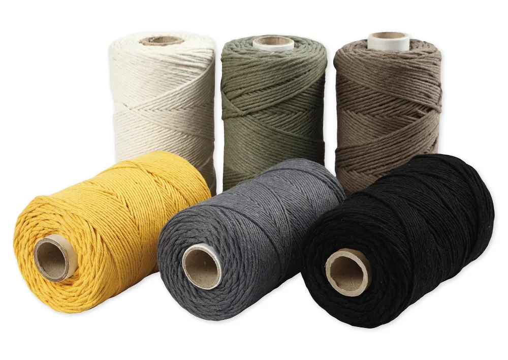 Set Makramee-Kordel 2 mm, 330 g, 6 Stück
