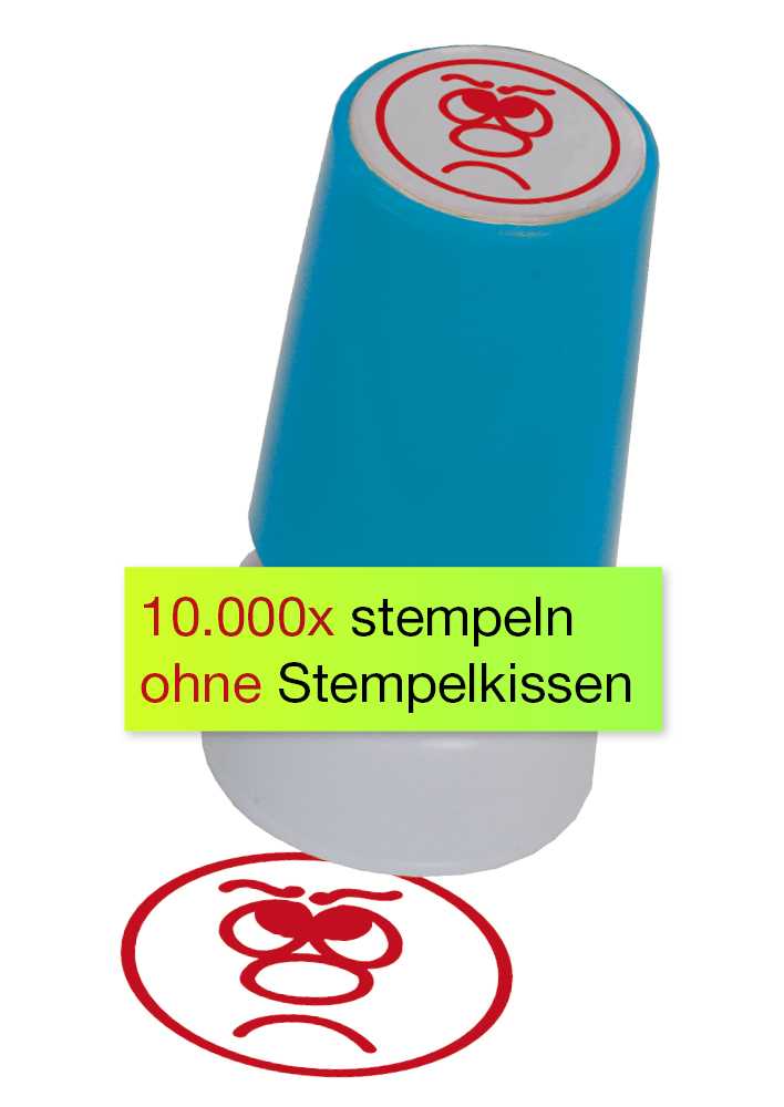 Trykpude stempel "Perpetuum", "Trist ansigt"