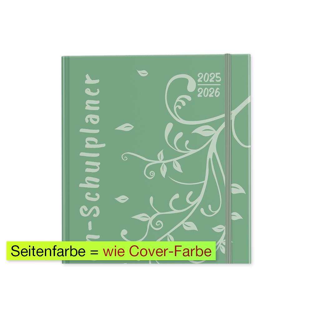 TimeTEX Design-Schulplaner A4-Plus 2025/2026, mint