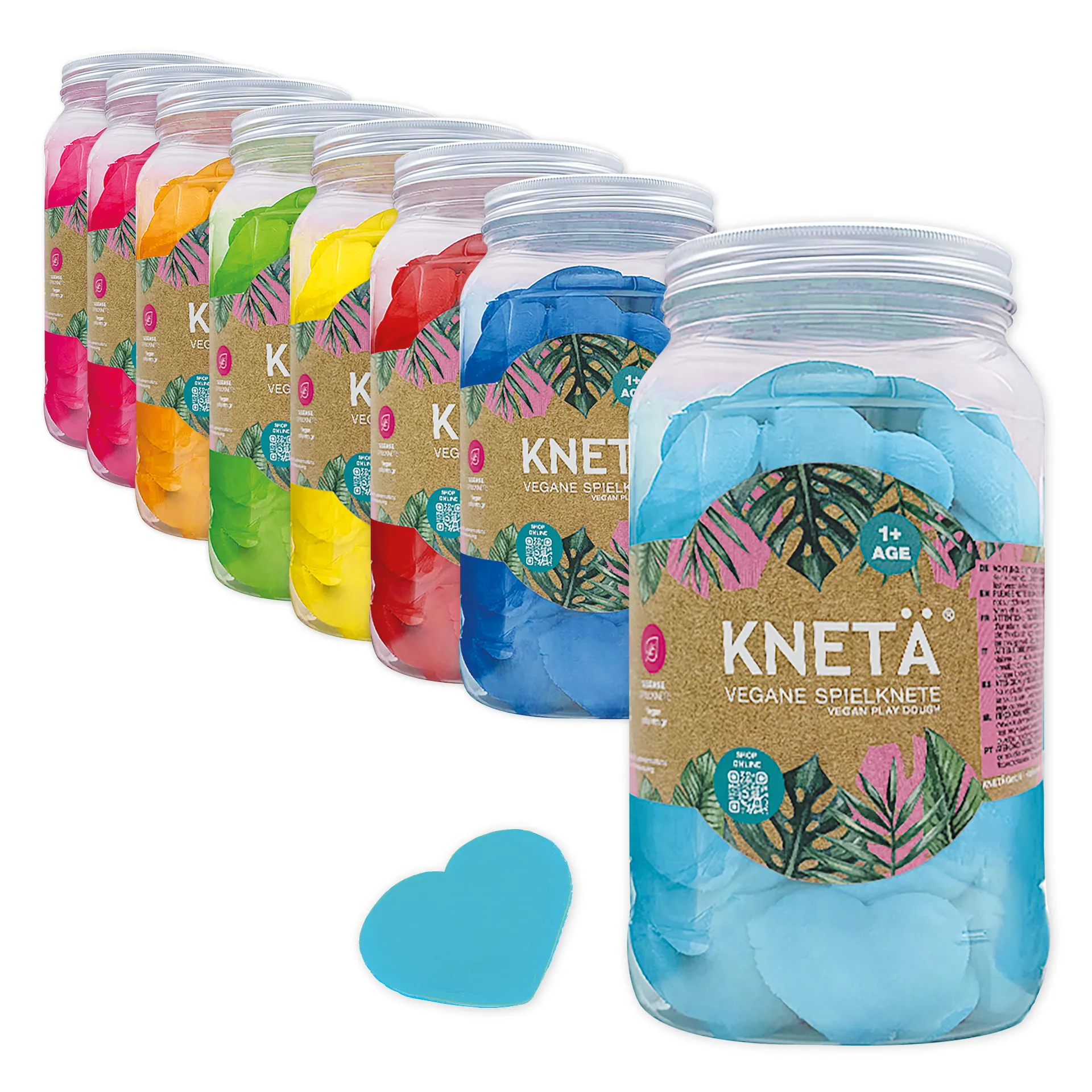 Soft-Knete "Knetä" in Herzform, vegan, 80 Stück