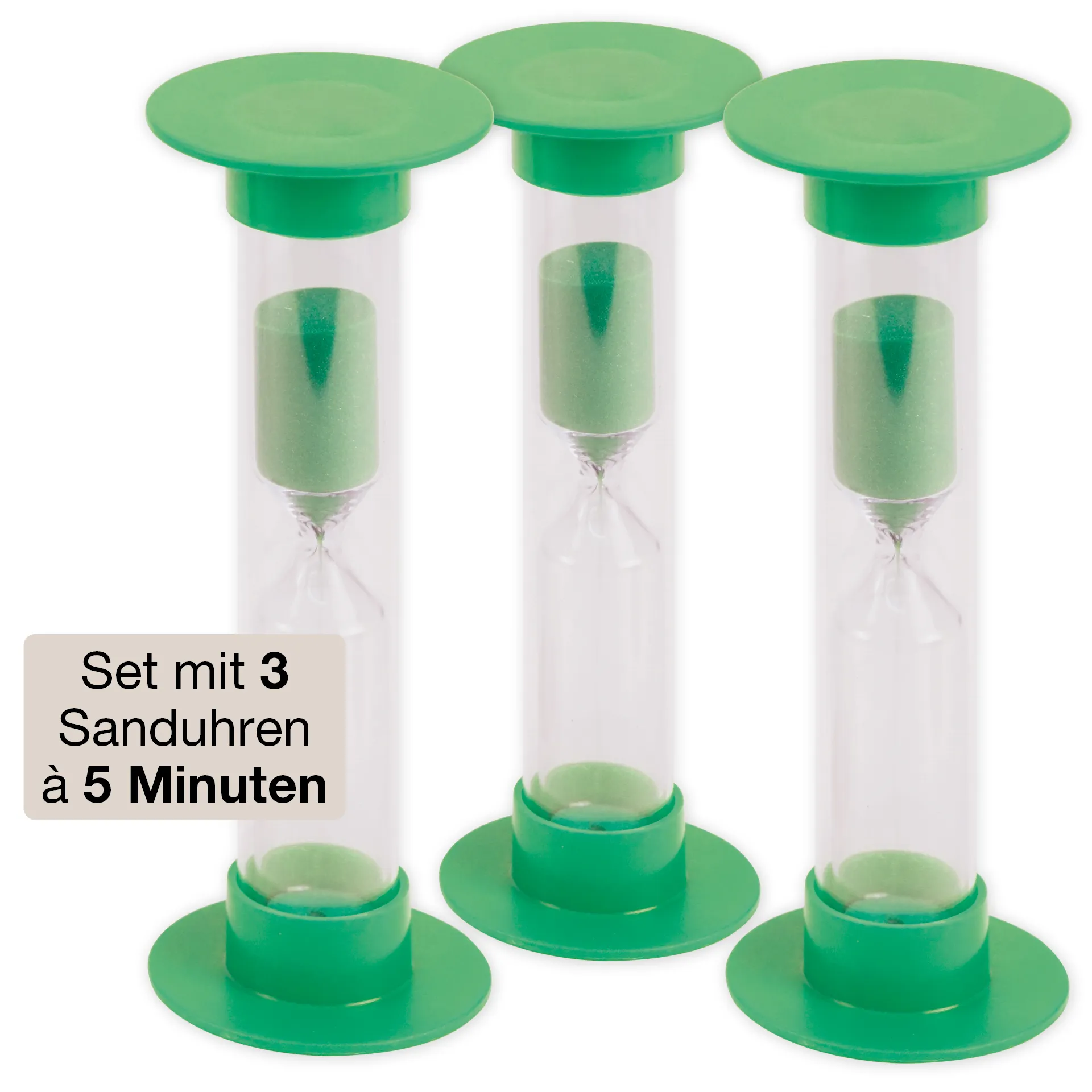 Sanduhren-Set 3-tlg., 14,5 cm hoch, 5 cm ø (1 Zeiteinheit)