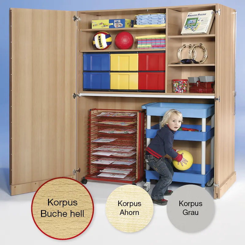 Garagen-Hochschrank XXL, Extratiefe, Trocknungswagen A2, Etagen-Wagen