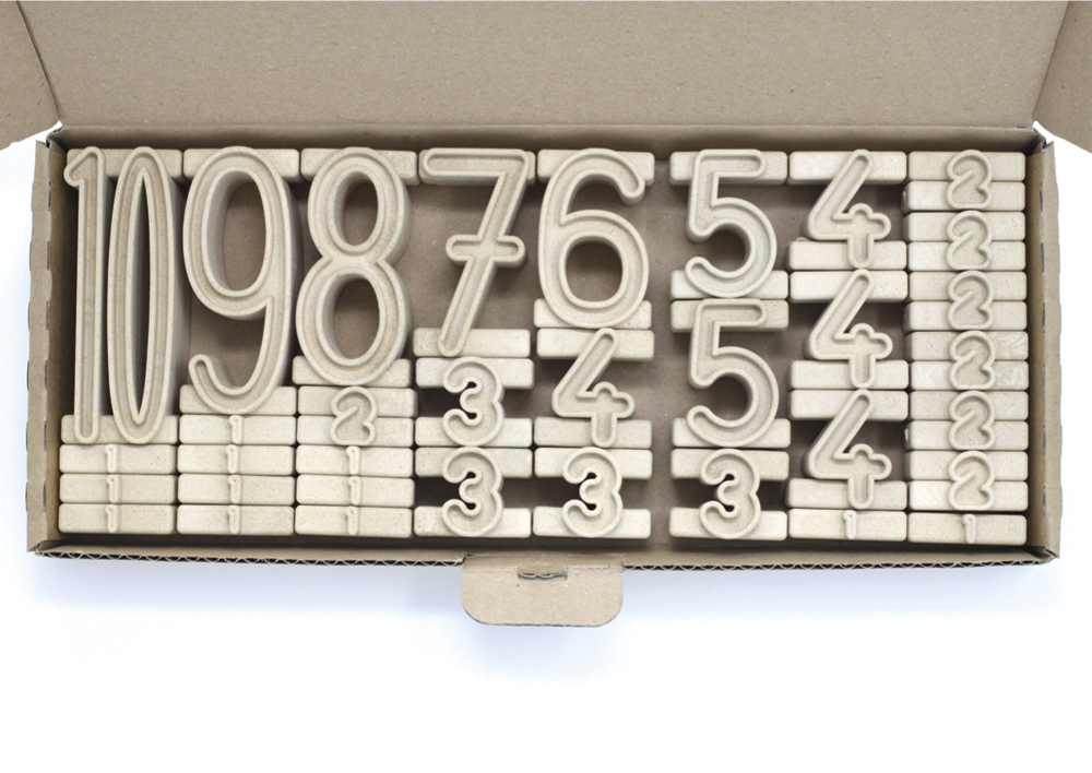 Stapla nummer "Tal på Tal", 34 stycken, "Montessori Colors"