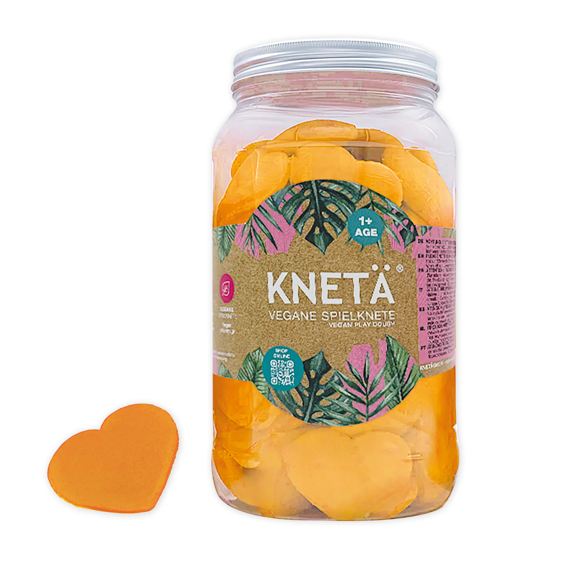 Soft-Knete "Knetä" in Herzform, vegan, 80 Stück