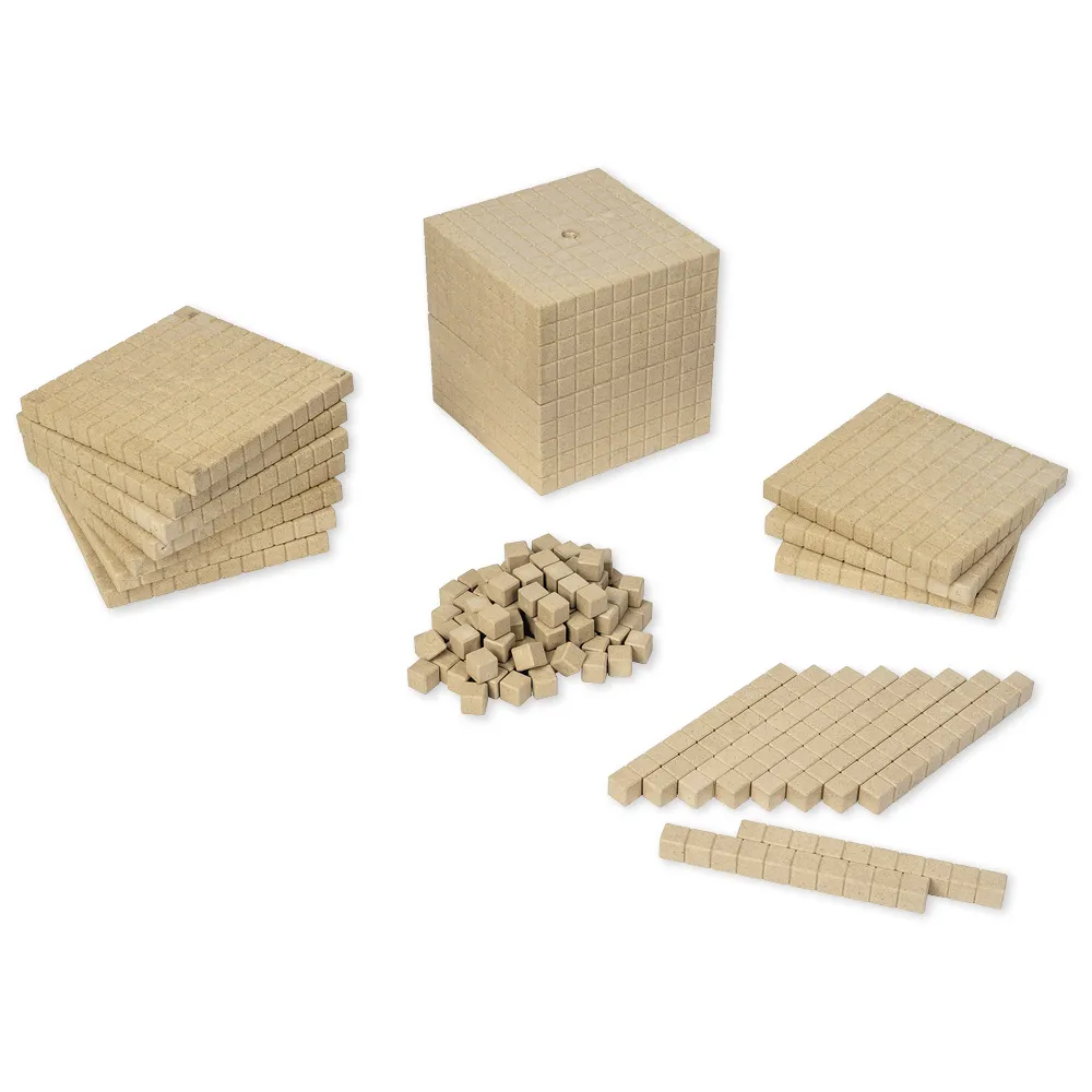 MAB materiaal, basisset, 121-delig, 1-1000, ongelakt