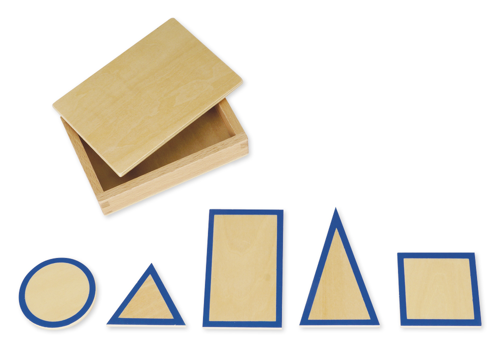 TimeTEX Geometrische Grundtäfelchen im Kasten "Montessori Premium"